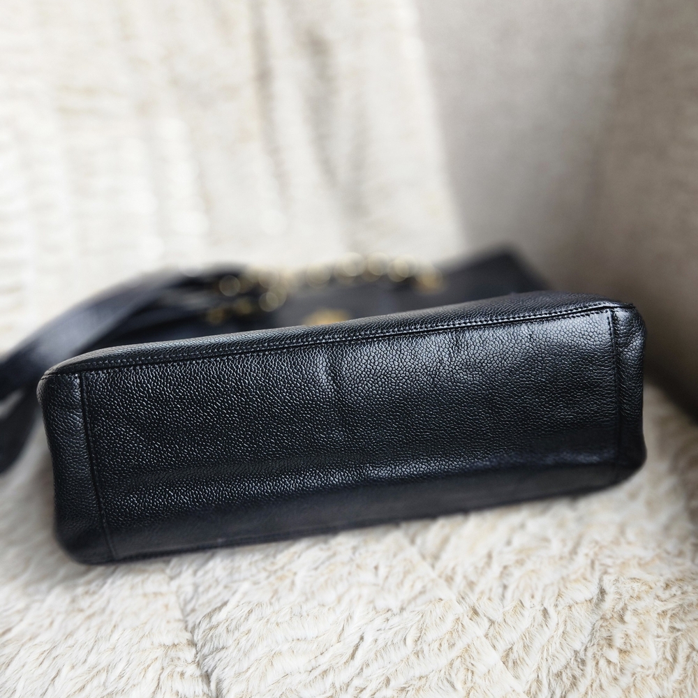 Chanel Supermodel Black Caviar Leather Chain-Handle Shoulder Bag - Picture 9 of 9